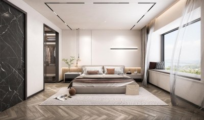 现代家居卧室3D模型下载